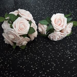 Several Faux Elegant Pink Roses